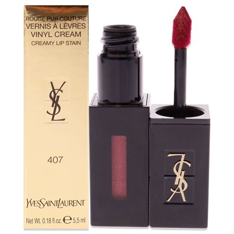 YSL Vinyl Cream Lip Stain 407 Carmin 